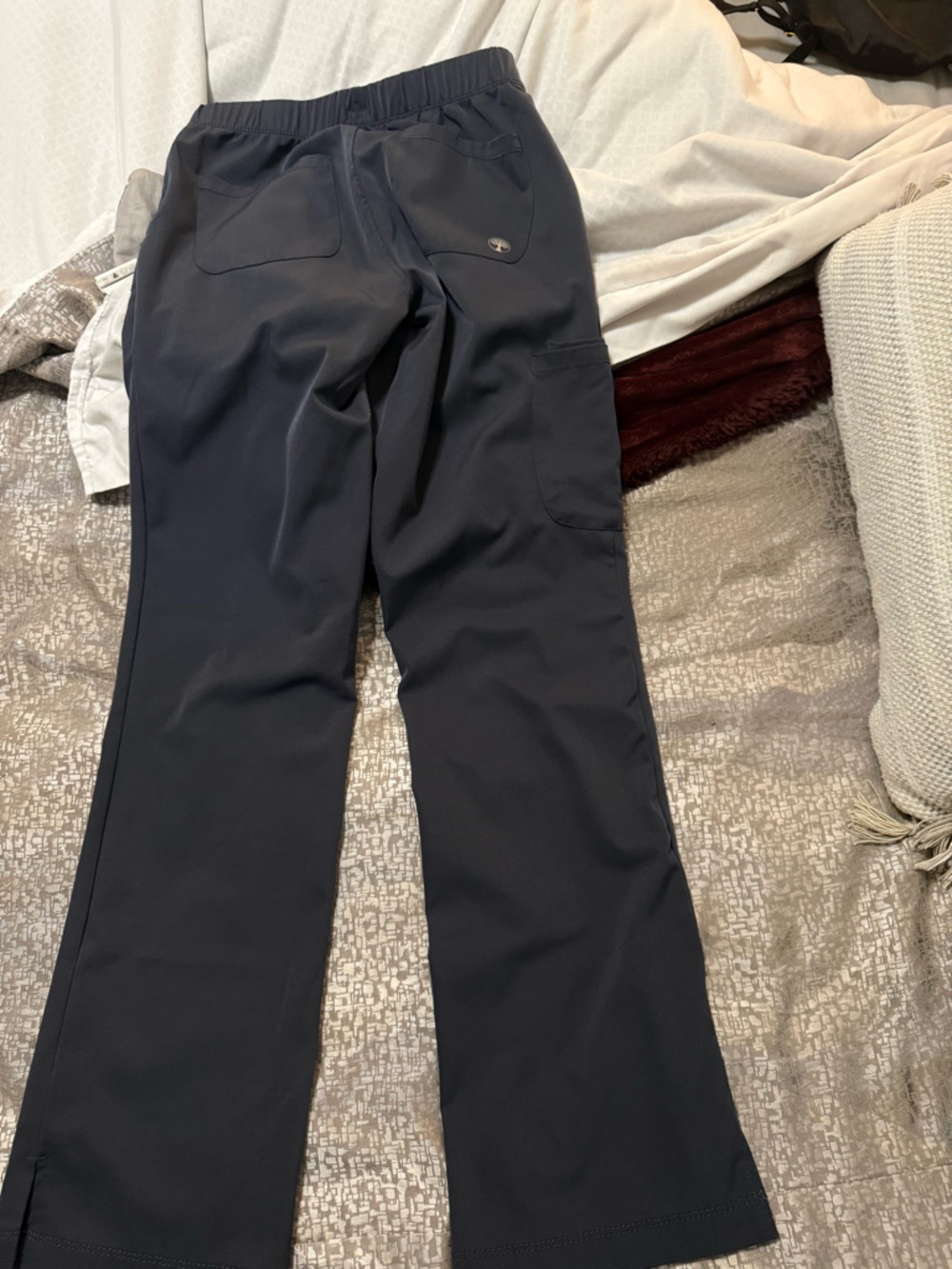 2 PAIR healing hands Women's Gray Scrub Pants - Set of 2 - Picture 6 of 7